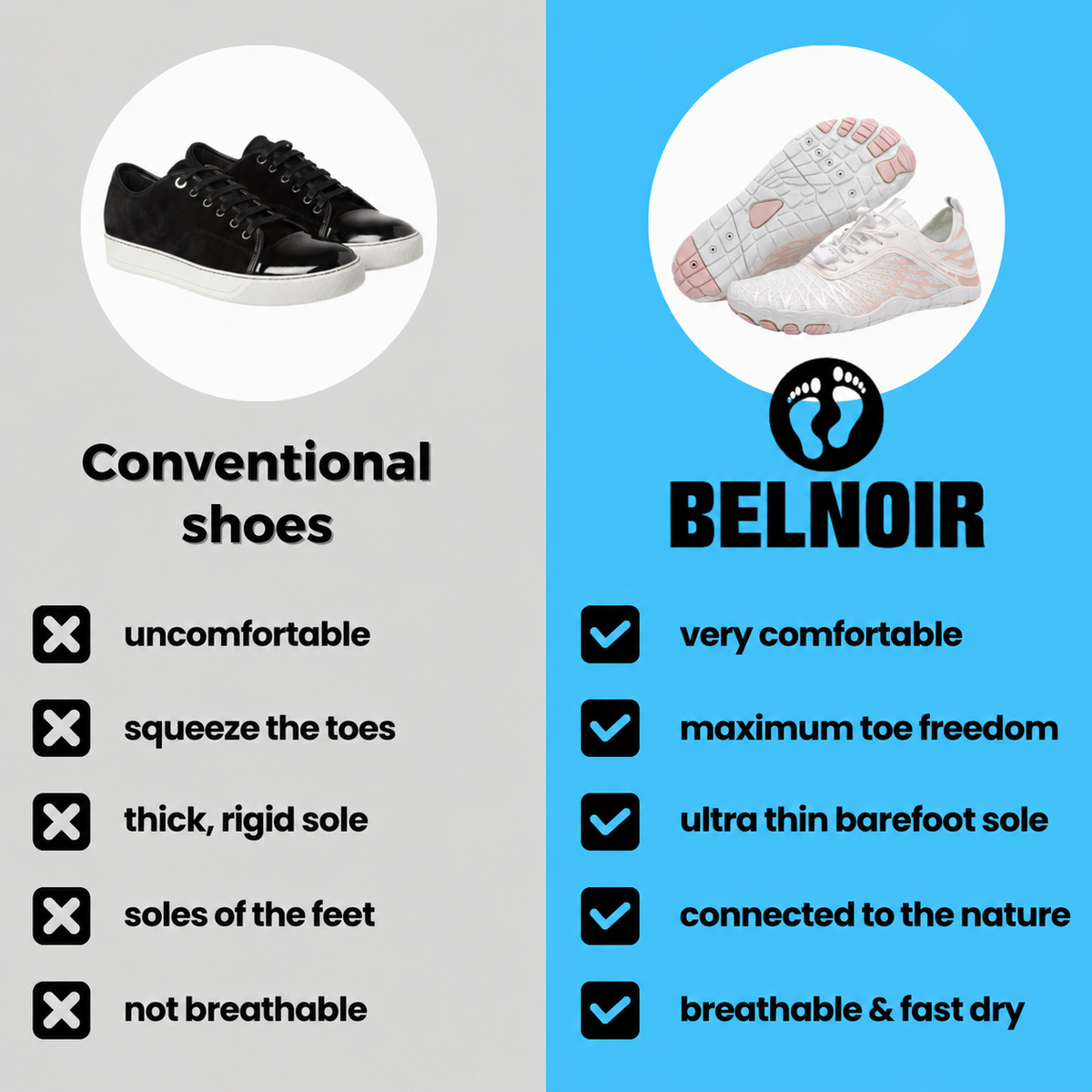 Belnoir™ Skin Pro with Copper - Grounding Allround Barefoot Shoes